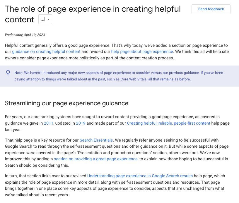 Page Experience